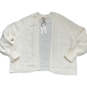 NWT Hippie Rose Cream Short Knit Cardigan Bell Sleeve Coquette Sweater (size XS)